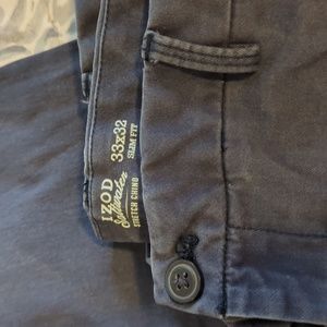 Izod Saltwater Stretch Chino 33x32 Slim Fit